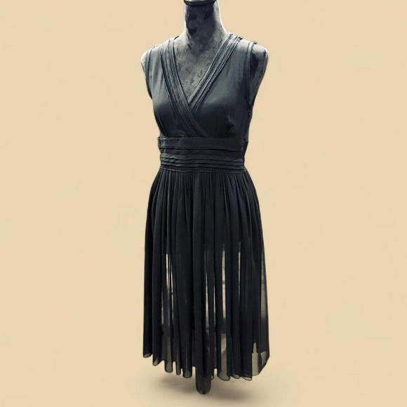 Banana Republic Dresses & Skirts - Whimsigoth Dark Fairy Sheer 100% Silk Midi Overlay Dress 6